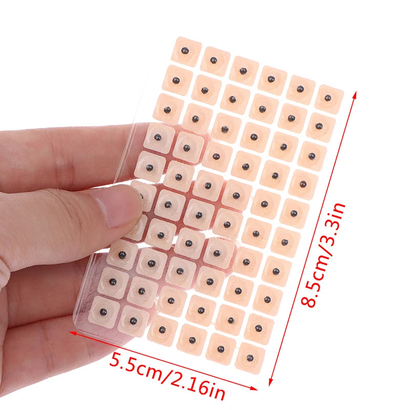 Hot 600Pcs Disposable Press Needle Ear Seeds Acupuncture Vaccaria Plaster Bean Massagee Multi-Condition Ear Seed Acupressure Kit