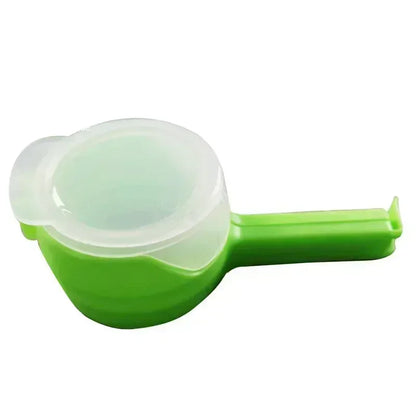 Food Preserving Bag Closure Clip Oat Dispense Spout Snack Bag Clip Moisture Seal Clip Fresh Keeping Sealer Clamp Kitchen Gadget